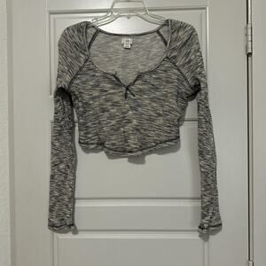 BDG Urban Outfitters Theo Notch Thermal Crop Top